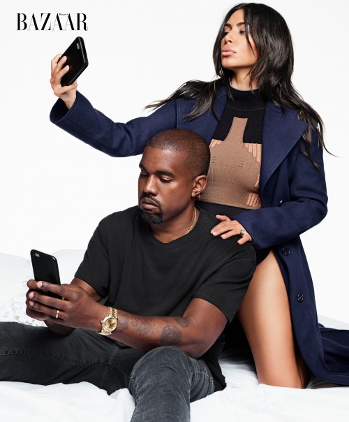 Kim en Kanye voor Harper's Bazaar septembernummer
